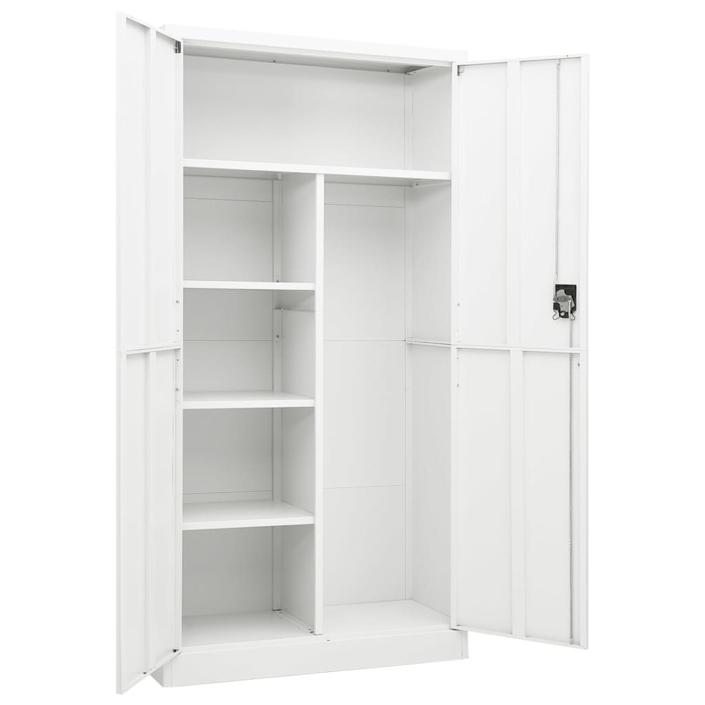 Armoire à casiers Blanc 90x40x180 cm Acier - XIOS