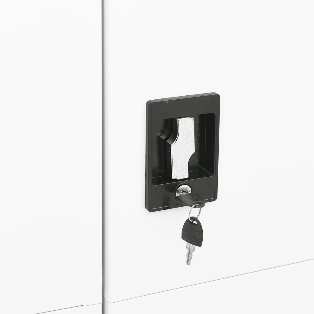 Armoire à casiers Blanc 90x40x180 cm Acier - XIOS
