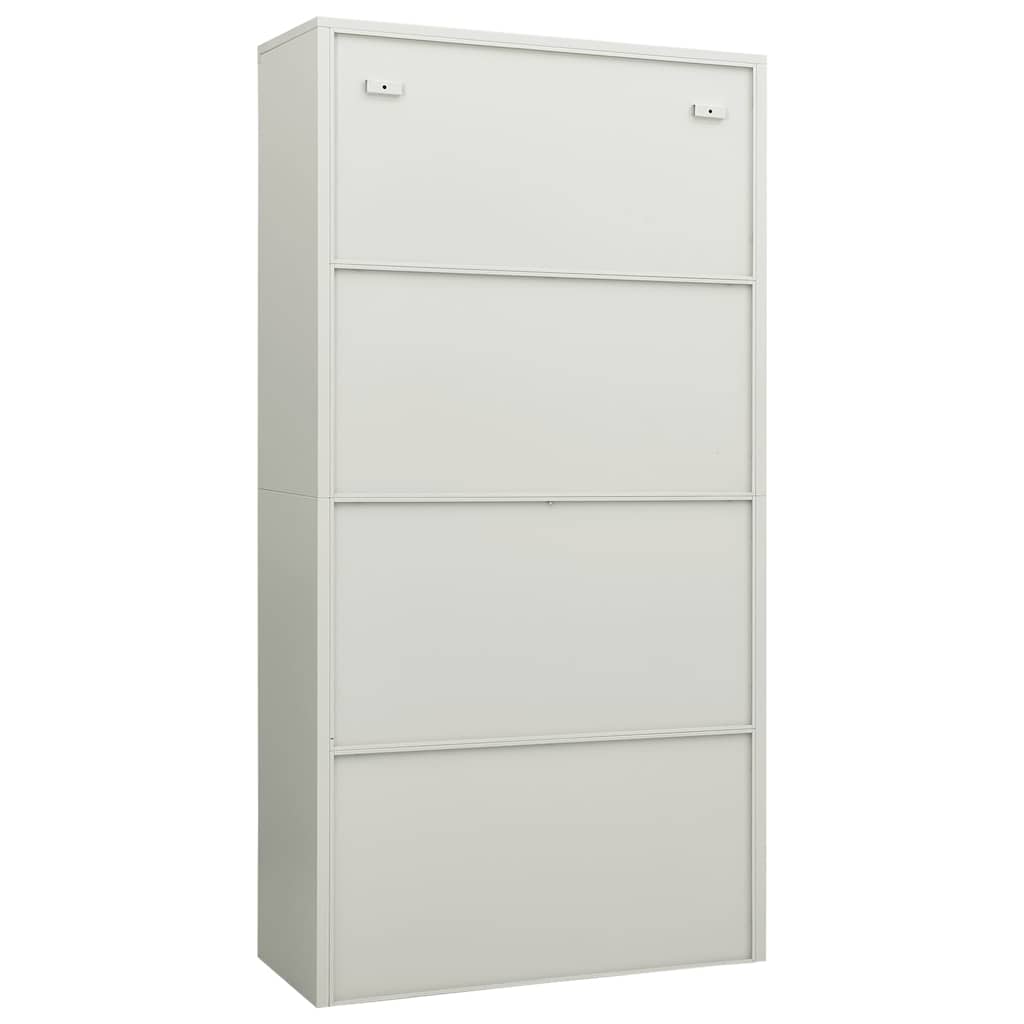 Armoire à casiers Gris clair 90x40x180 cm Acier