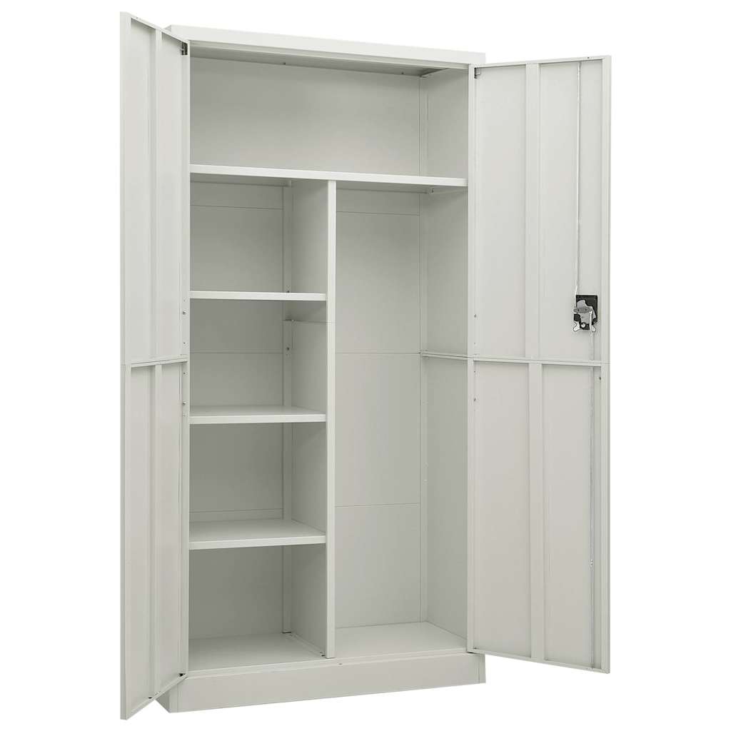 Armoire à casiers Gris clair 90x40x180 cm Acier