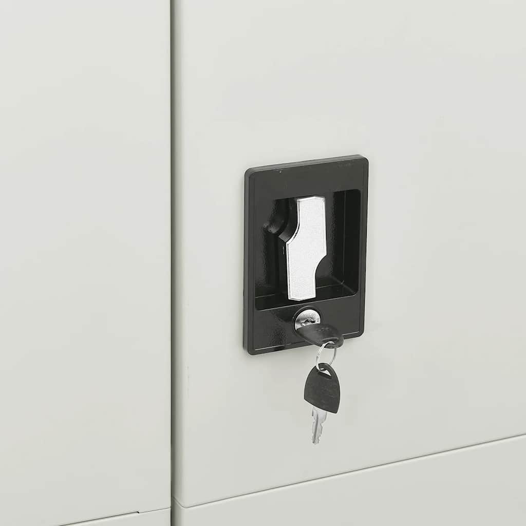 Armoire à casiers Gris clair 90x40x180 cm Acier - XIOS