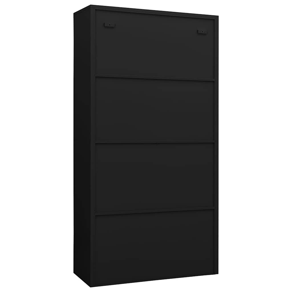 Armoire à casiers Noir 90x40x180 cm Acier