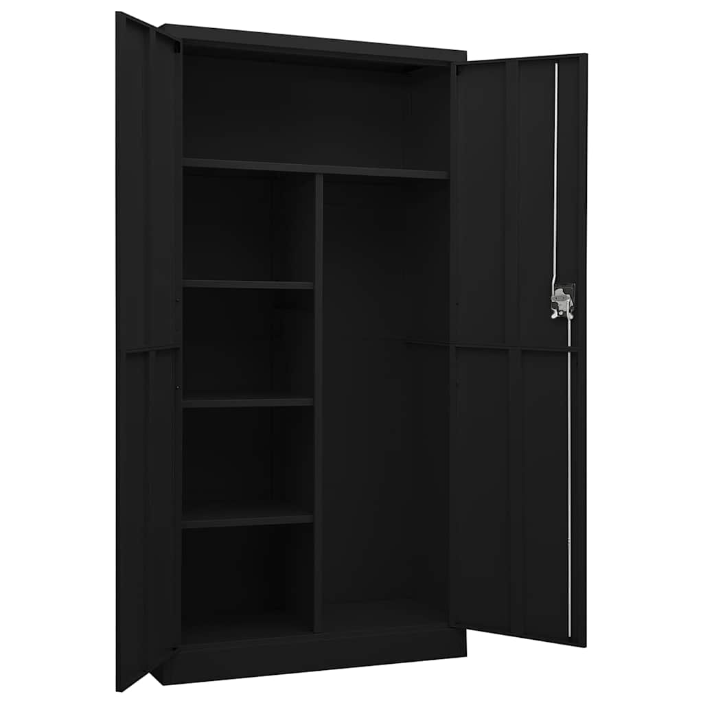 Armoire à casiers Noir 90x40x180 cm Acier