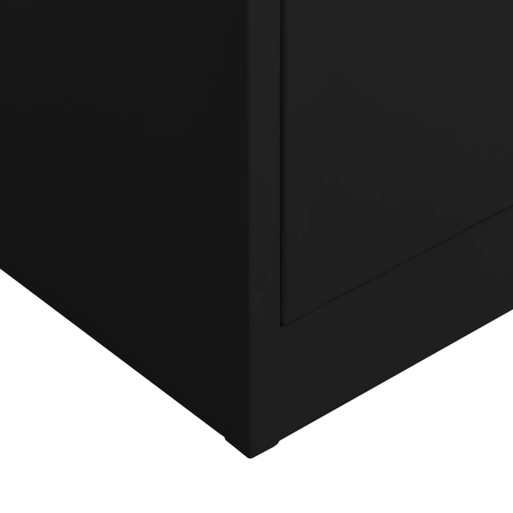 Armoire à casiers Noir 90x40x180 cm Acier - XIOS