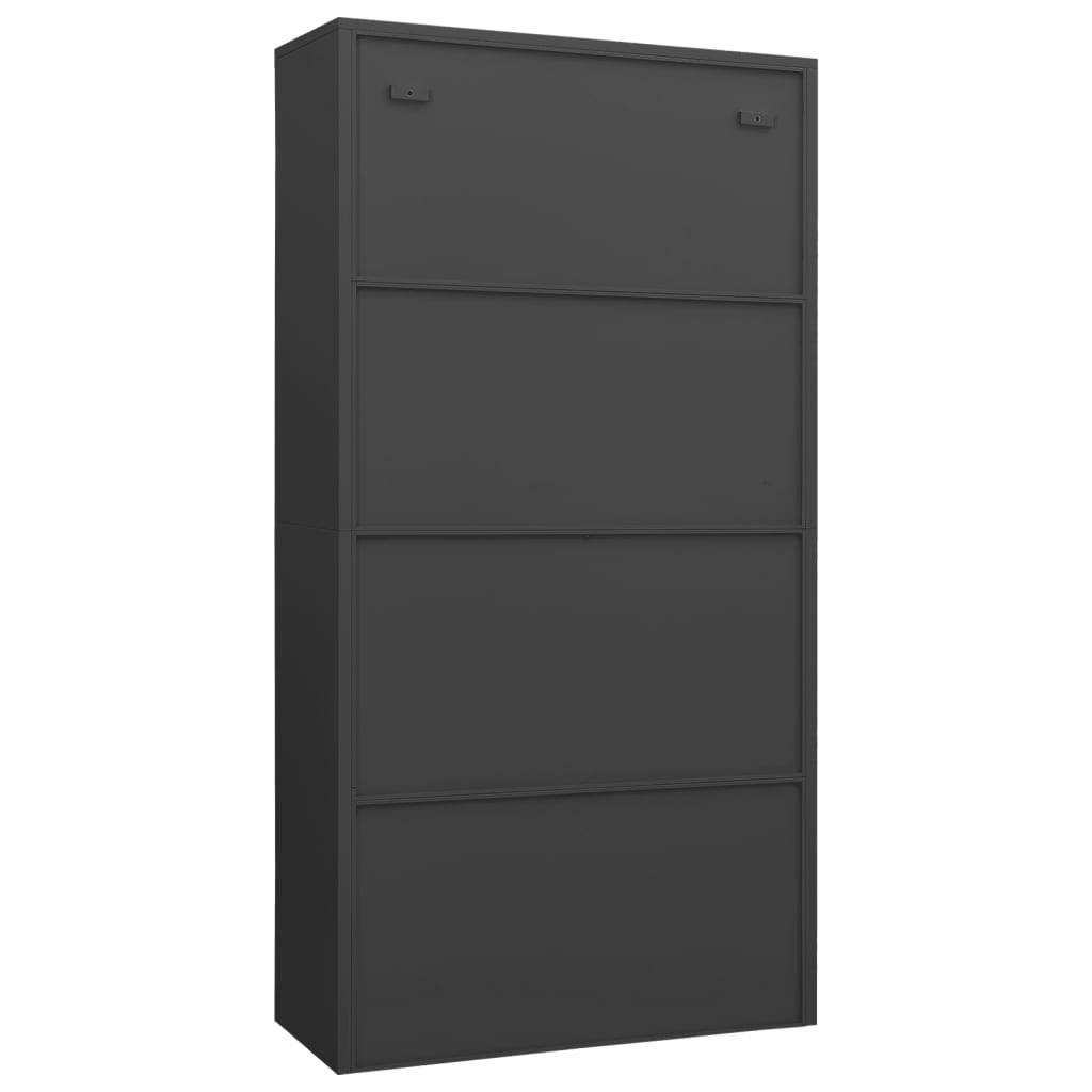 Armoire à casiers Anthracite 90x40x180 cm Acier - XIOS