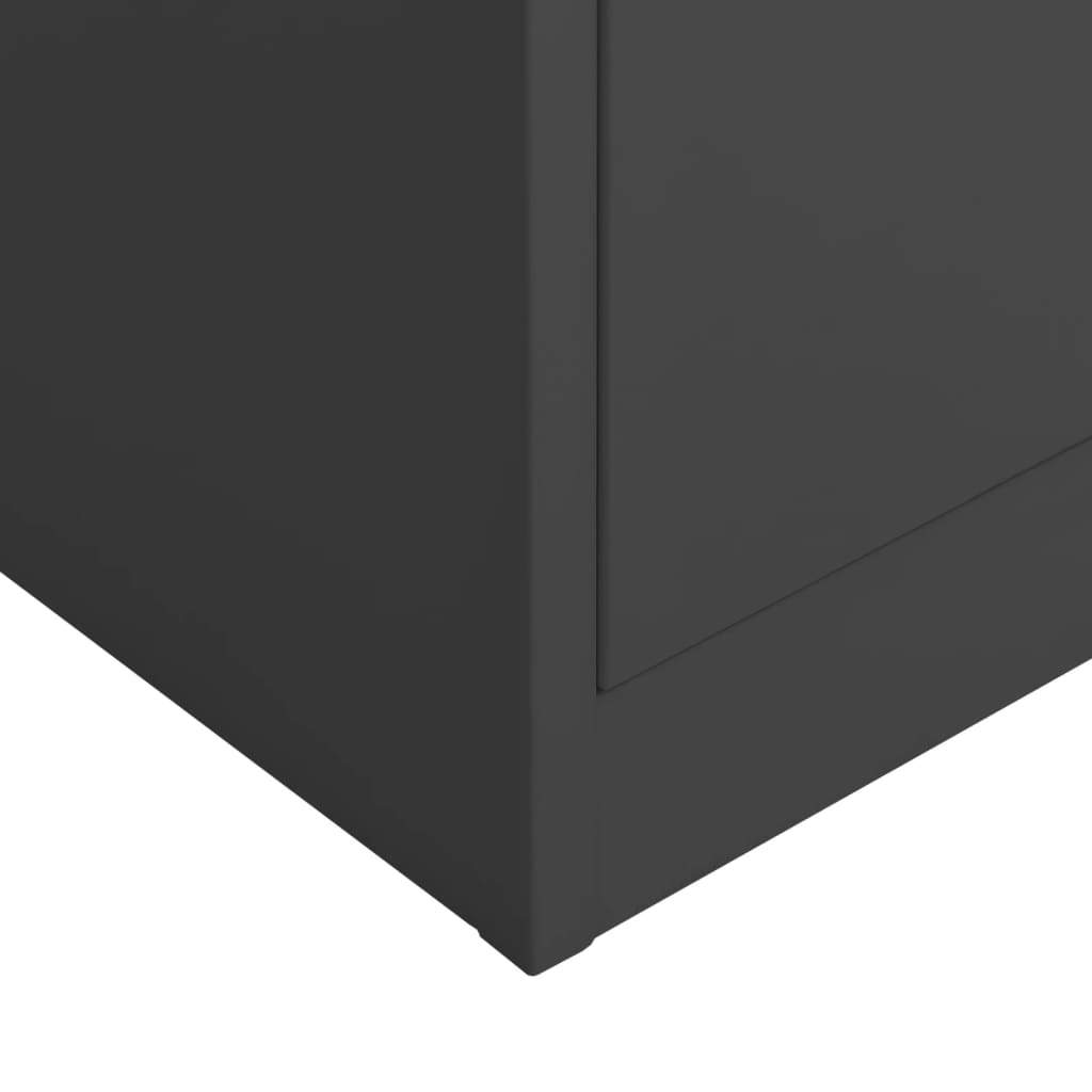 Armoire à casiers Anthracite 90x40x180 cm Acier - XIOS