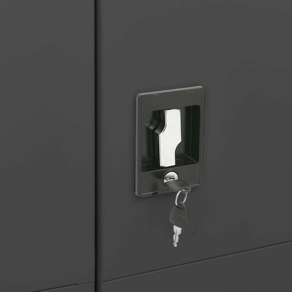 Armoire à casiers Anthracite 90x40x180 cm Acier - XIOS