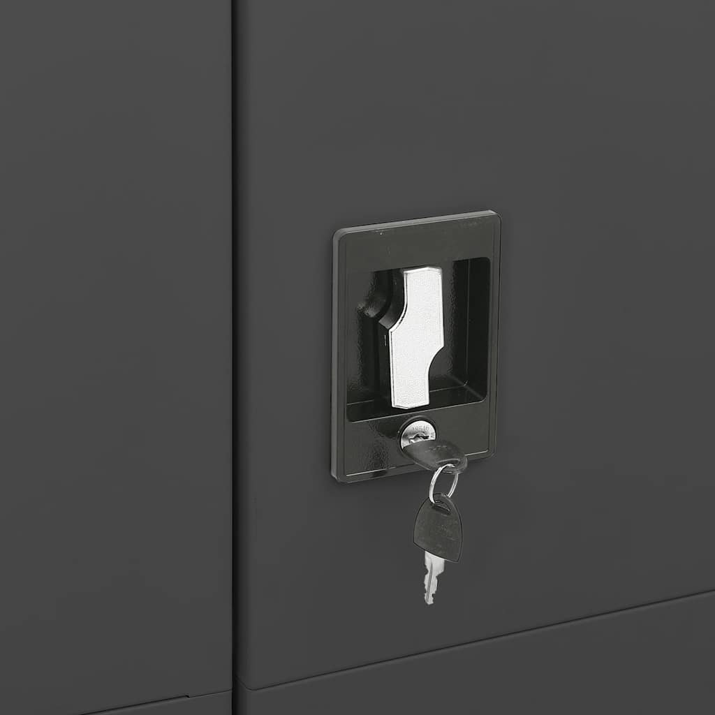 Armoire à casiers Anthracite 90x40x180 cm Acier - XIOS