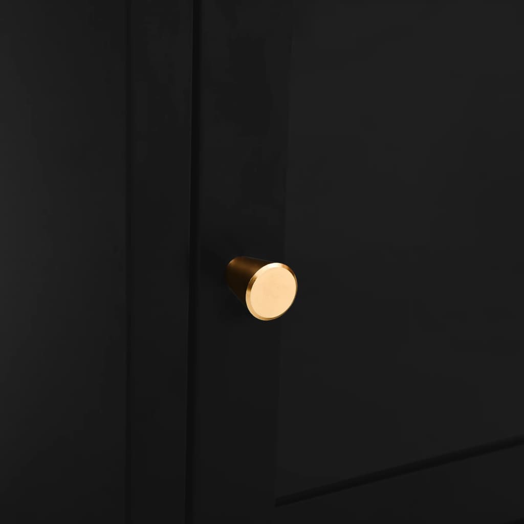 Table de chevet Noir 40x30x54,5 cm Acier et verre - XIOS