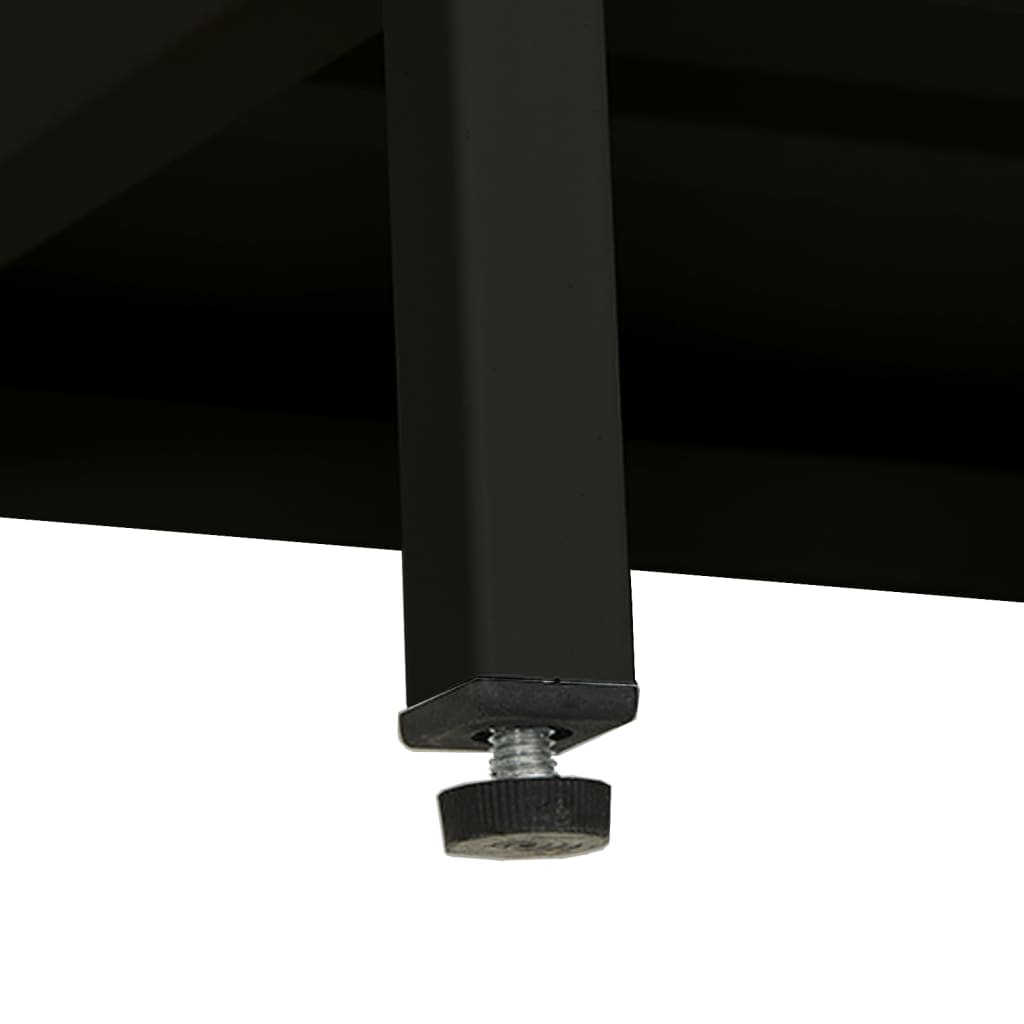 Meuble TV Noir 90x30x44 cm Acier et verre - XIOS