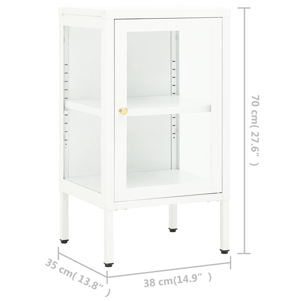 Buffet 38x35x70 cm Métal et verre - XIOS