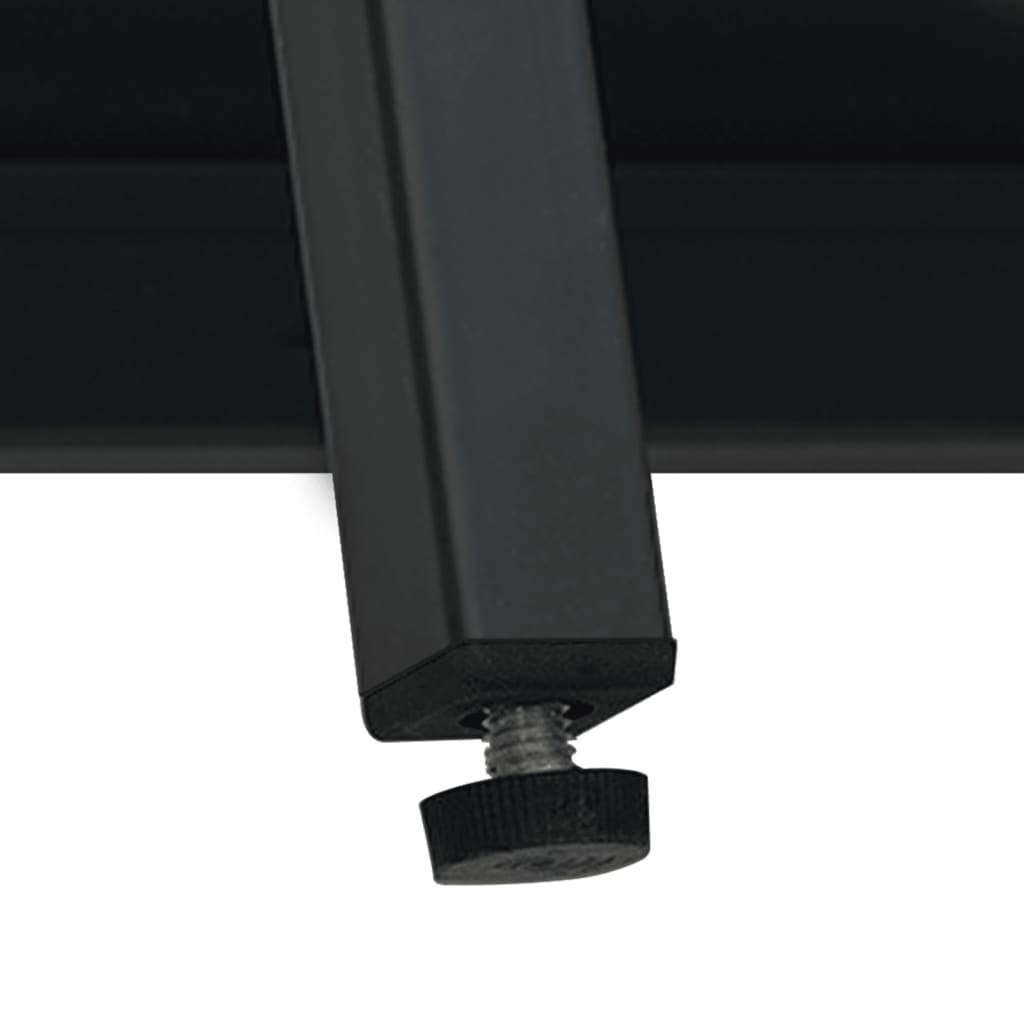 Buffet Noir 70x35x70 cm Acier et verre - XIOS