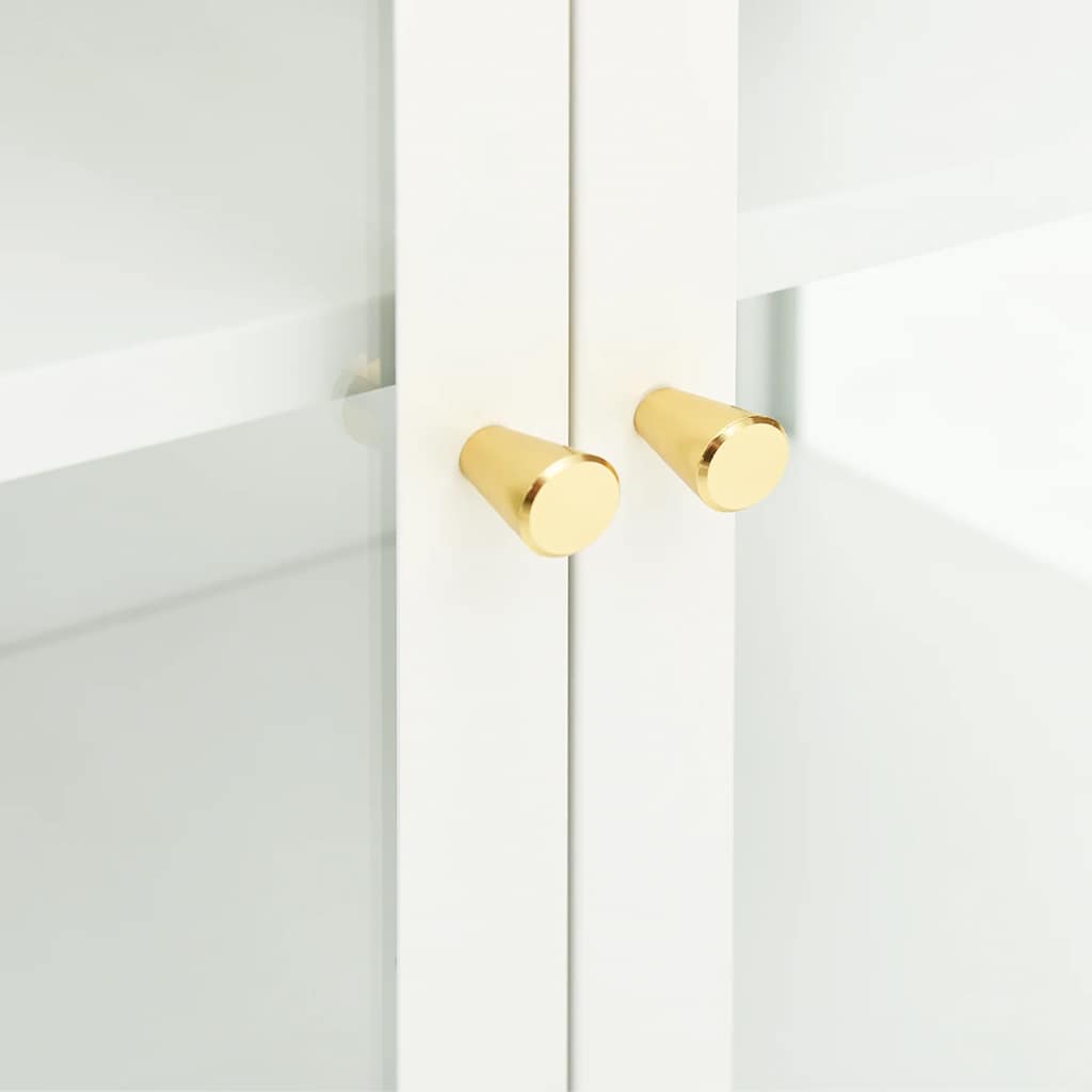 Buffet Blanc 105x35x70 cm Acier et verre - XIOS