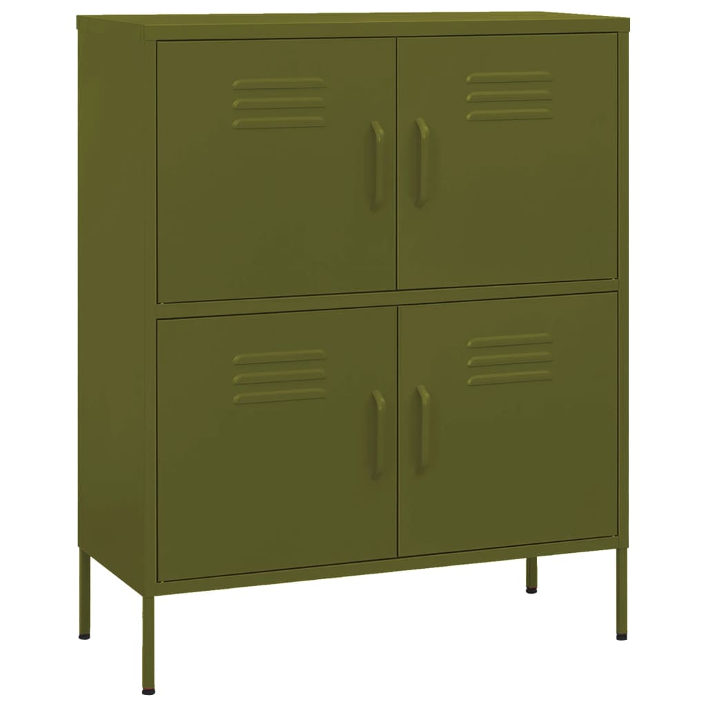 Armoire de rangement Vert olive 80x35x101,5 cm Acier - XIOS