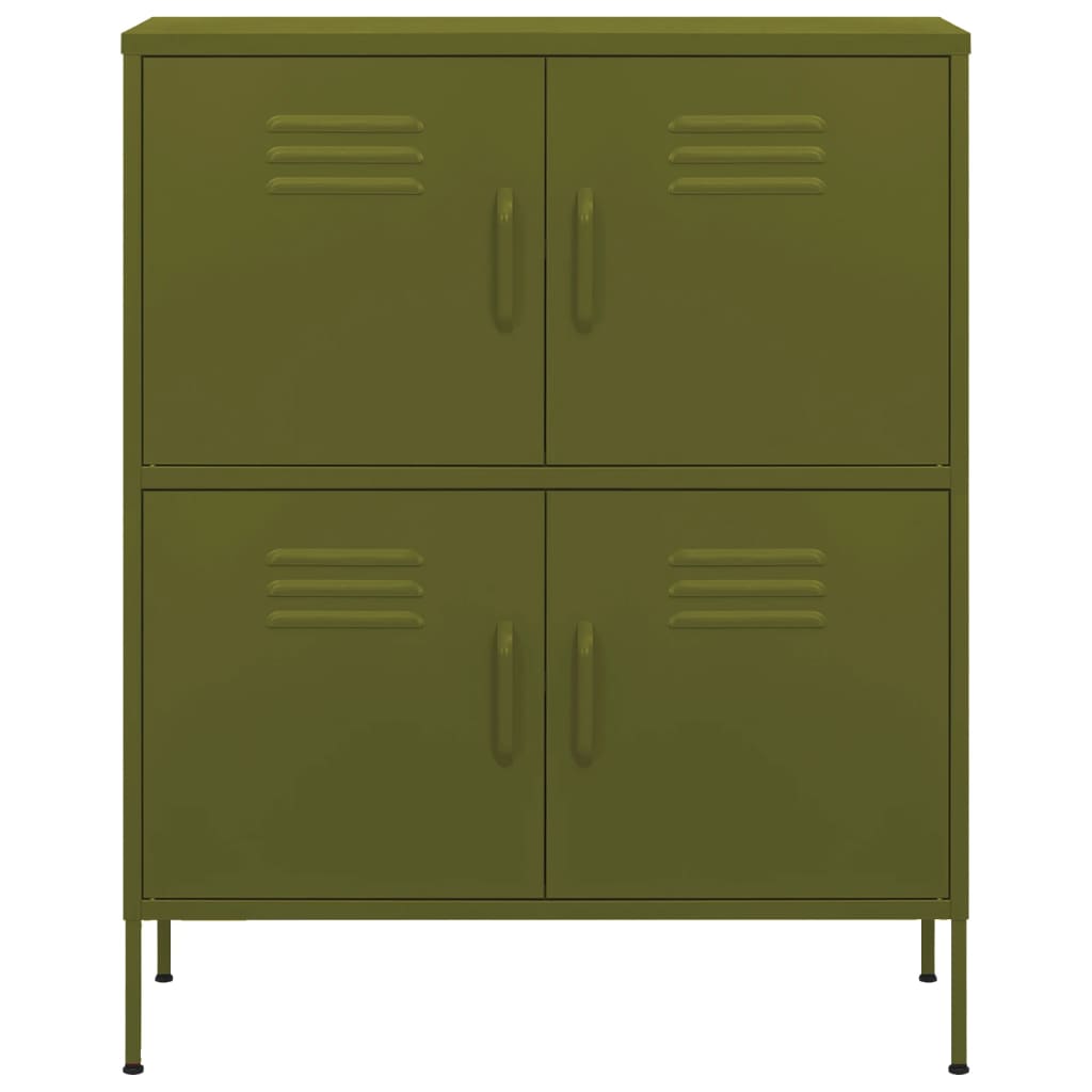 Armoire de rangement Vert olive 80x35x101,5 cm Acier - XIOS