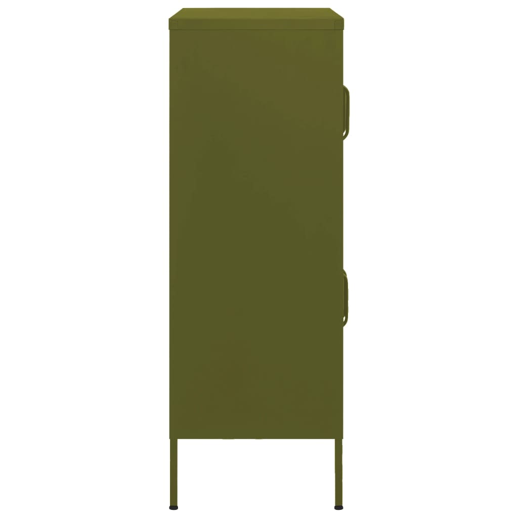 Armoire de rangement Vert olive 80x35x101,5 cm Acier - XIOS