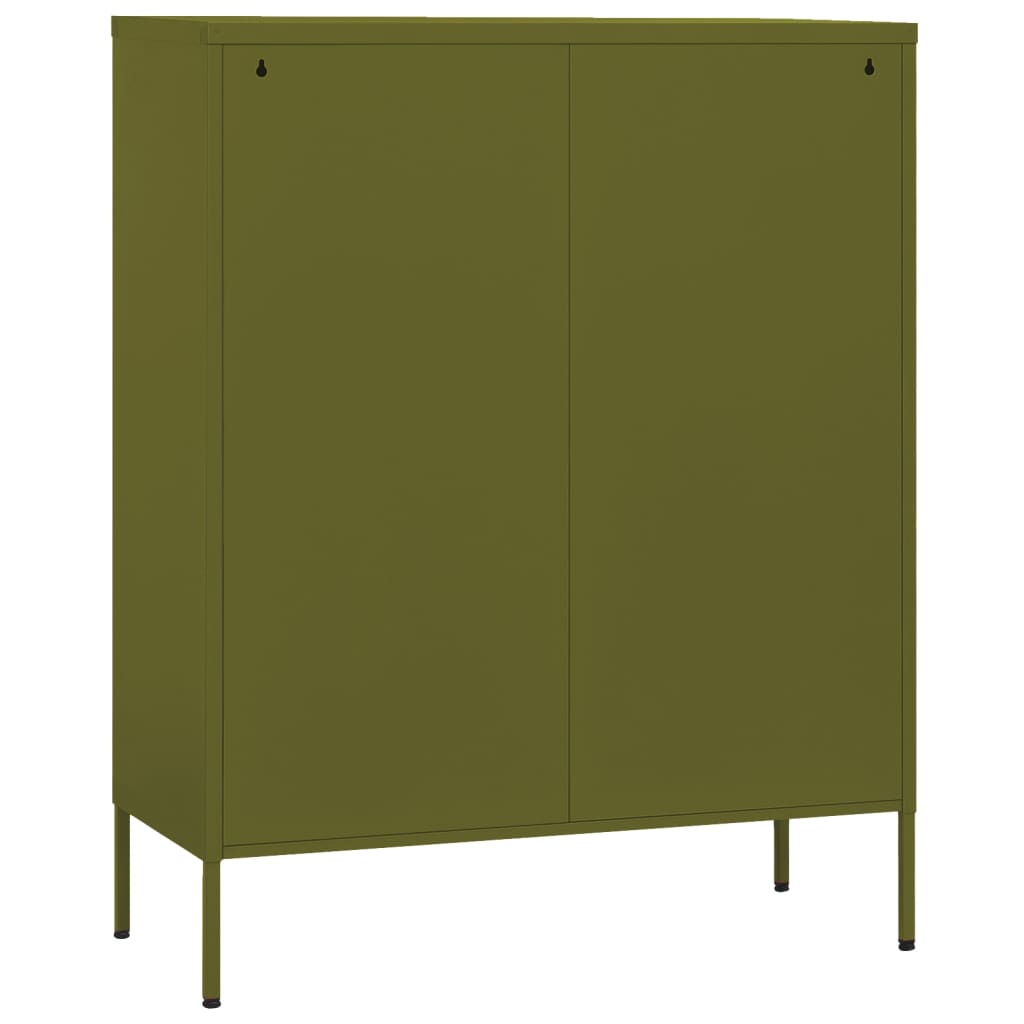 Armoire de rangement Vert olive 80x35x101,5 cm Acier - XIOS