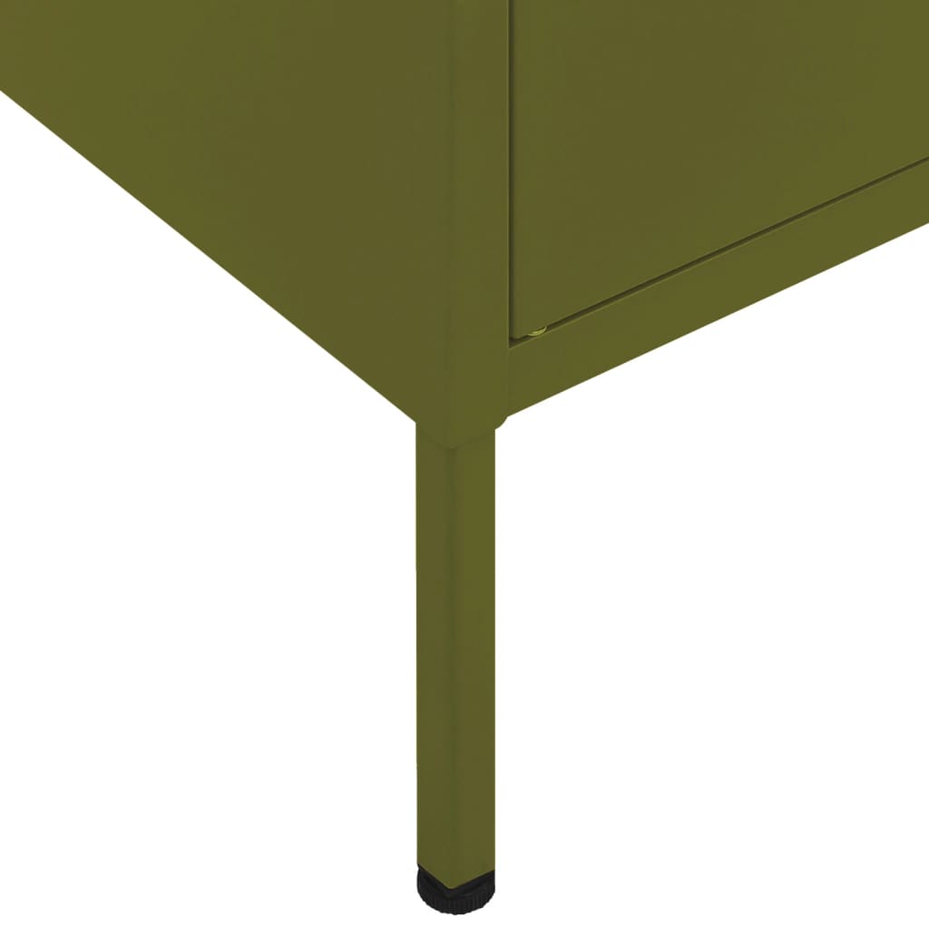 Armoire de rangement Vert olive 80x35x101,5 cm Acier - XIOS