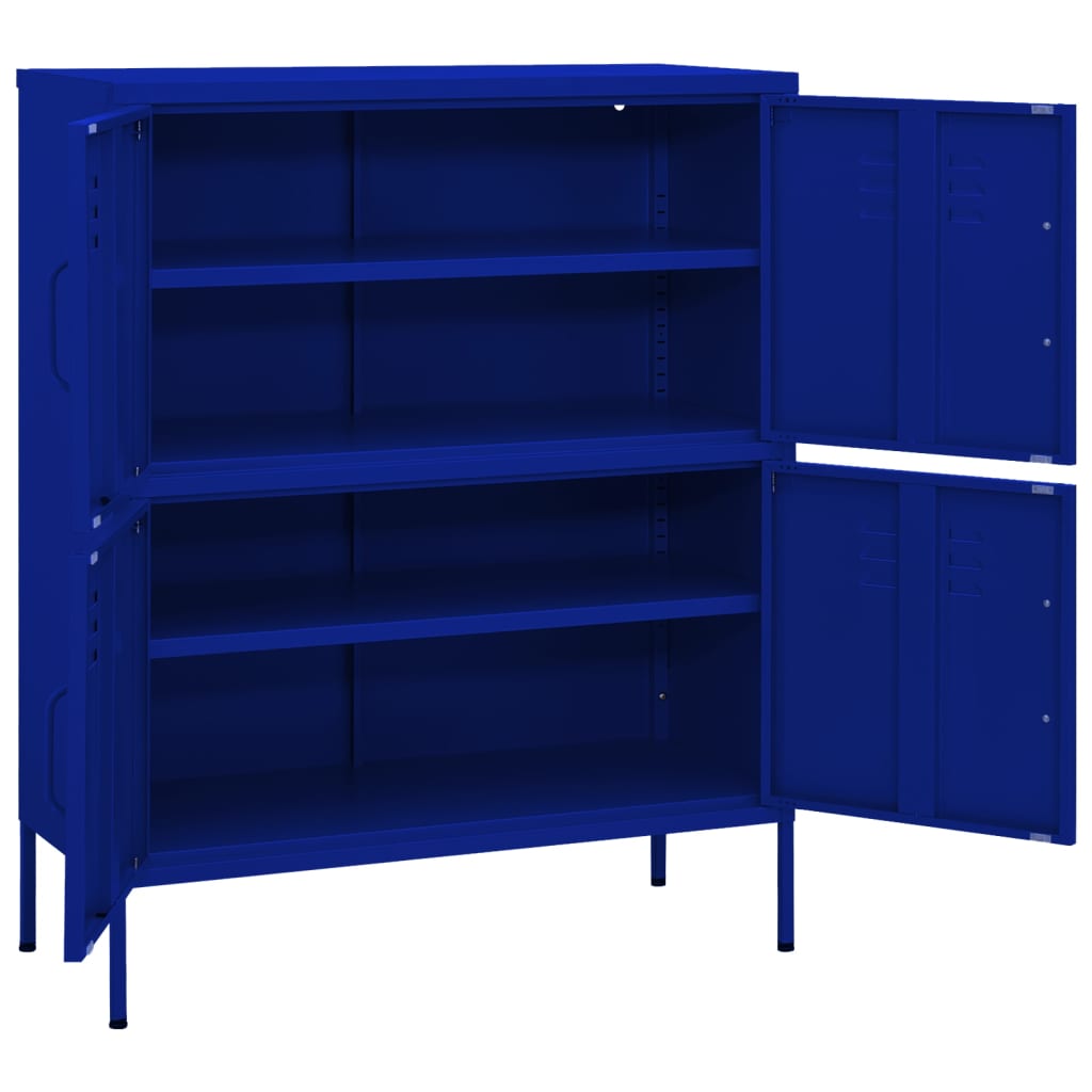 Armoire de rangement Bleu marine 80x35x101,5 cm Acier - XIOS