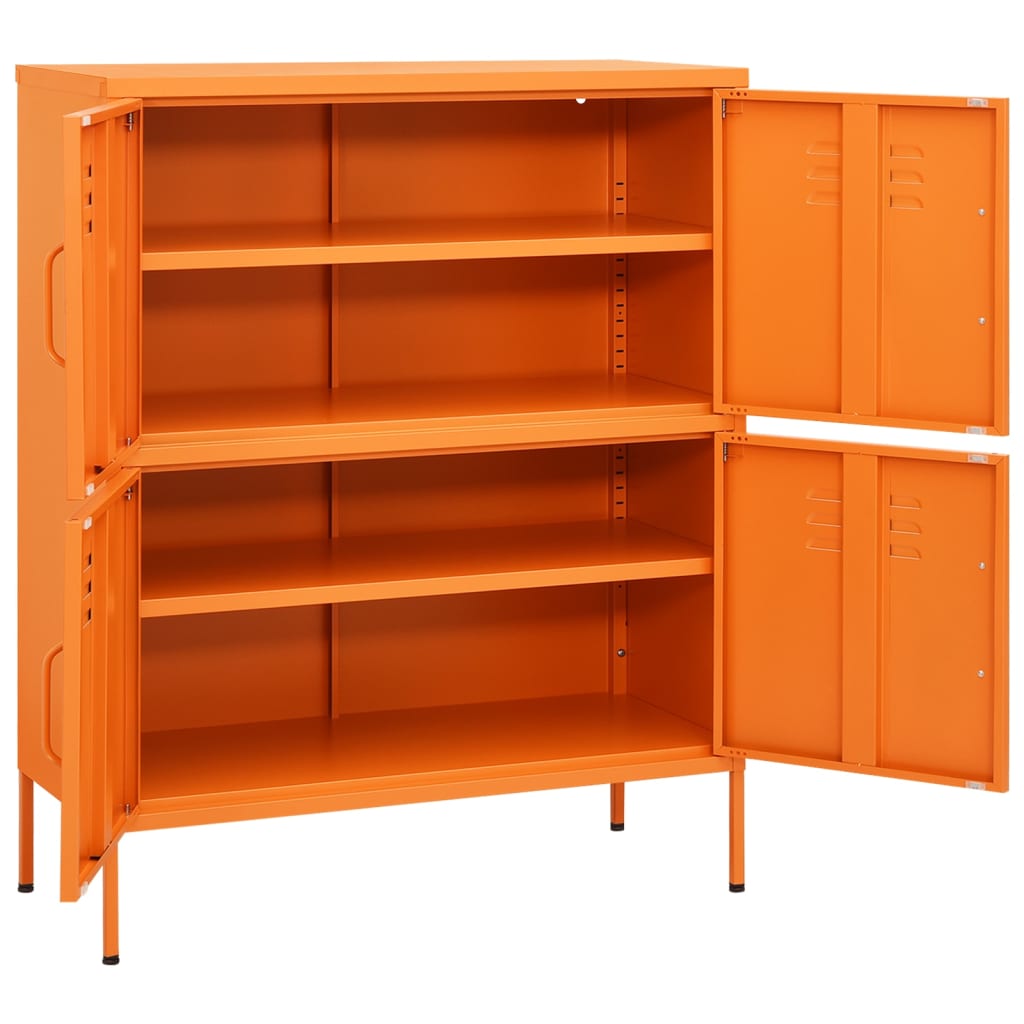Armoire de rangement Orange 80x35x101,5 cm Acier - XIOS