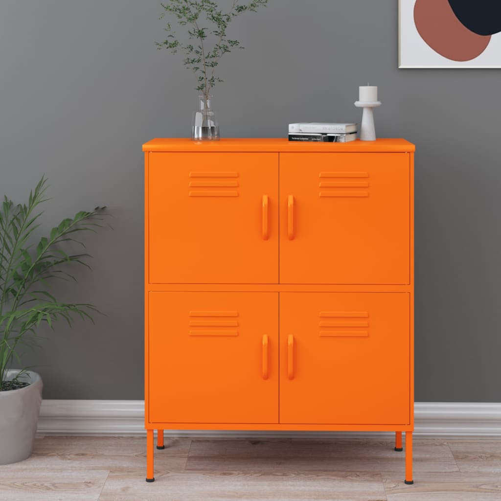 Armoire de rangement Orange 80x35x101,5 cm Acier - XIOS