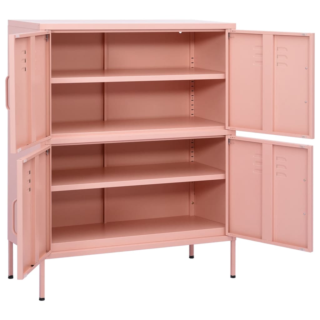 Armoire de rangement Rose 80x35x101,5 cm Acier - XIOS