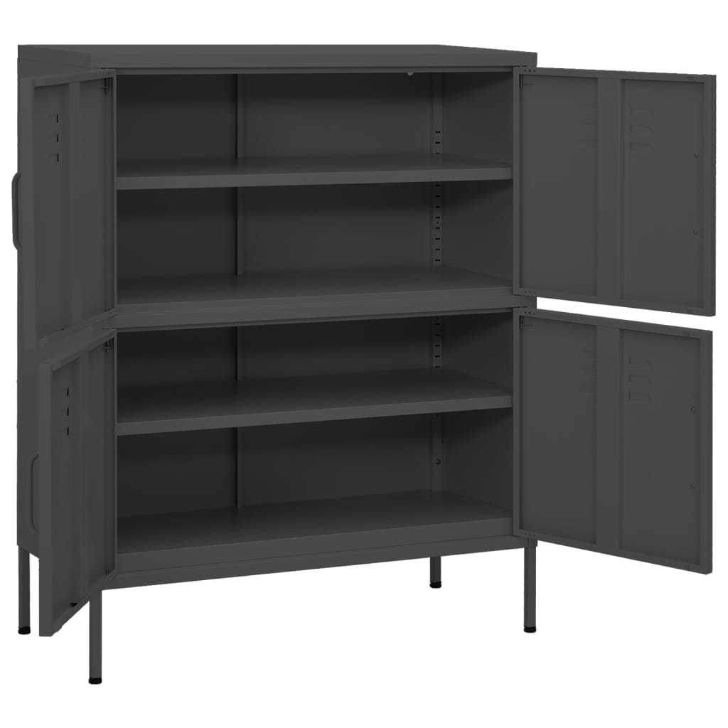 Armoire de rangement Anthracite 80x35x101,5 cm Acier - XIOS