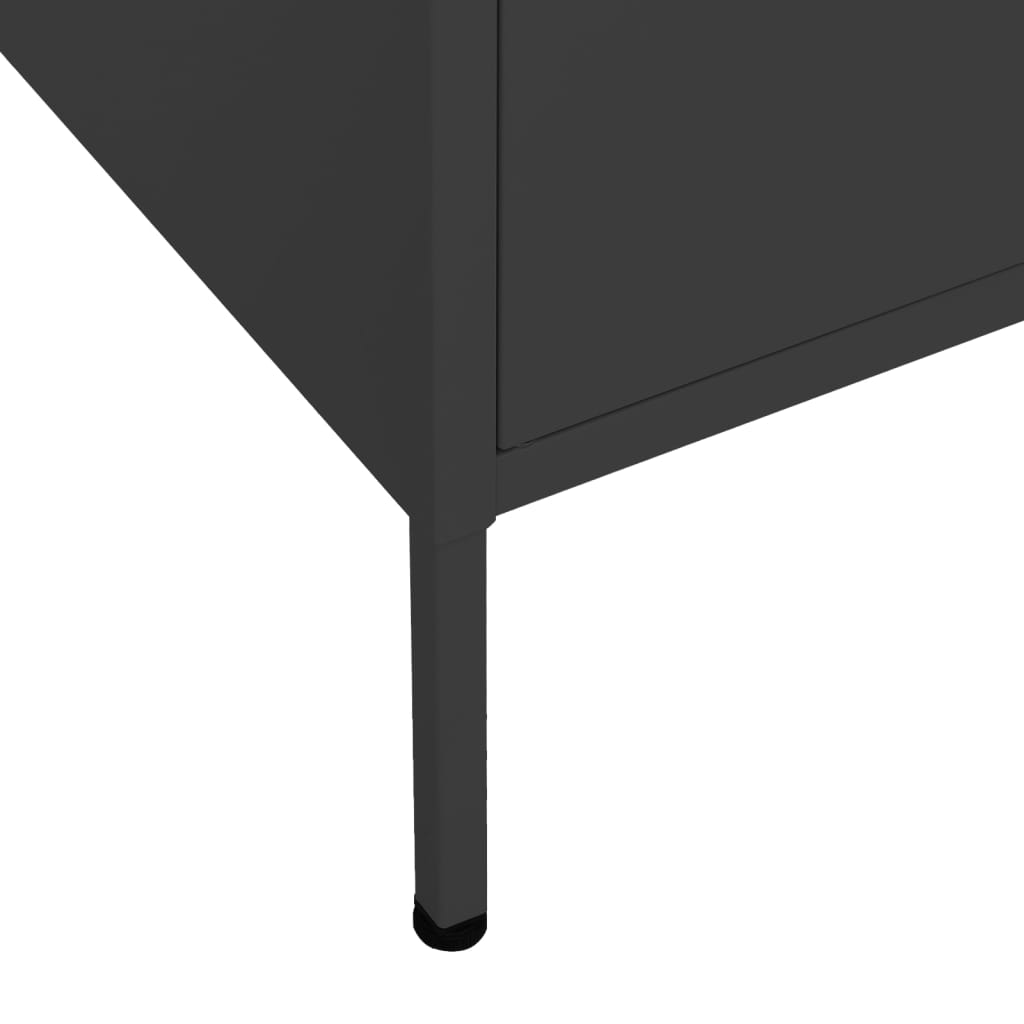 Armoire de rangement Noir 80x35x101,5 cm Acier - XIOS