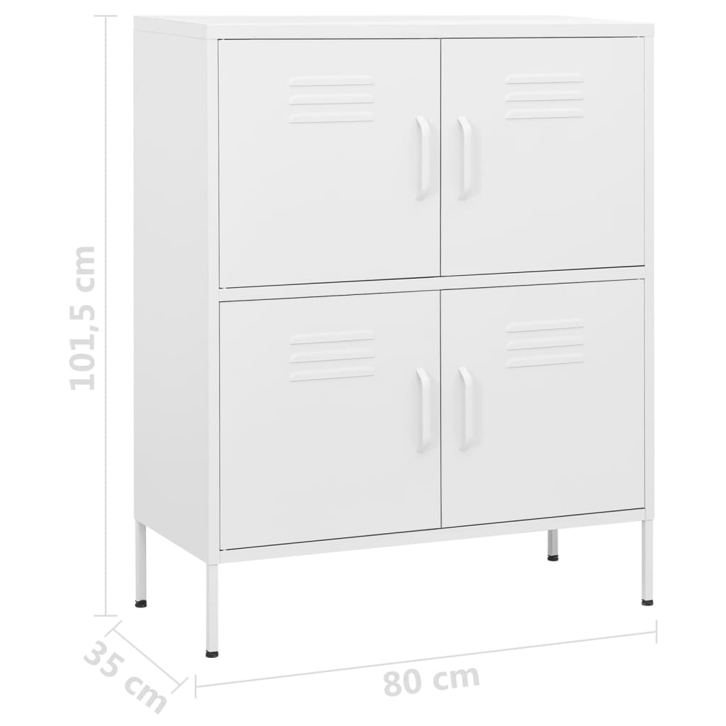 Armoire de rangement Blanc 80x35x101,5 cm Acier - XIOS