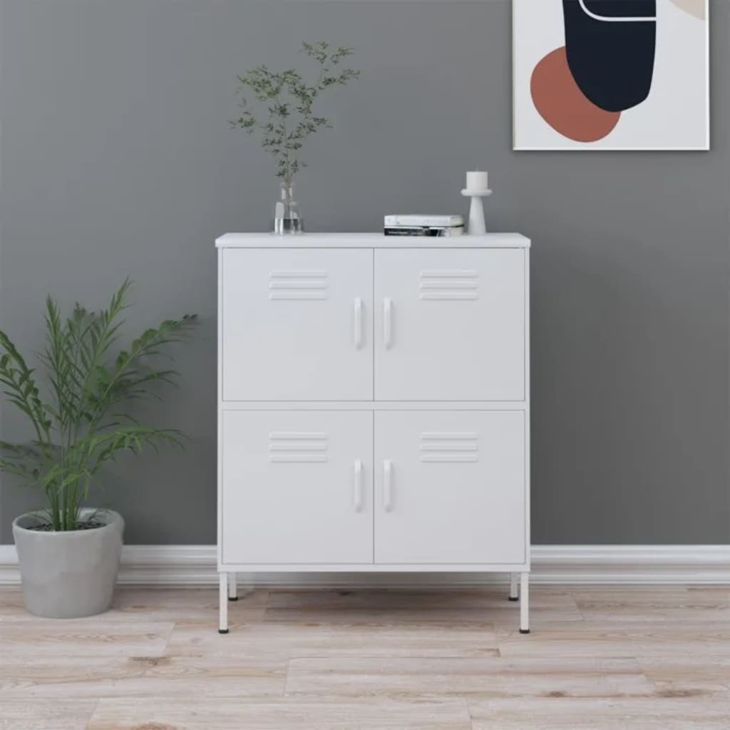 Armoire de rangement Blanc 80x35x101,5 cm Acier - XIOS