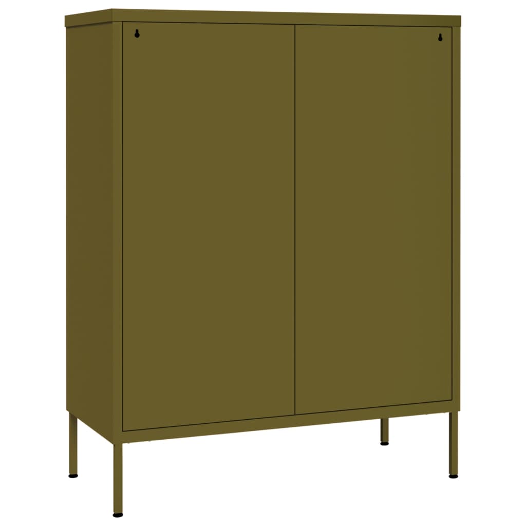 Armoire à tiroirs Vert olive 80x35x101,5 cm Acier - XIOS