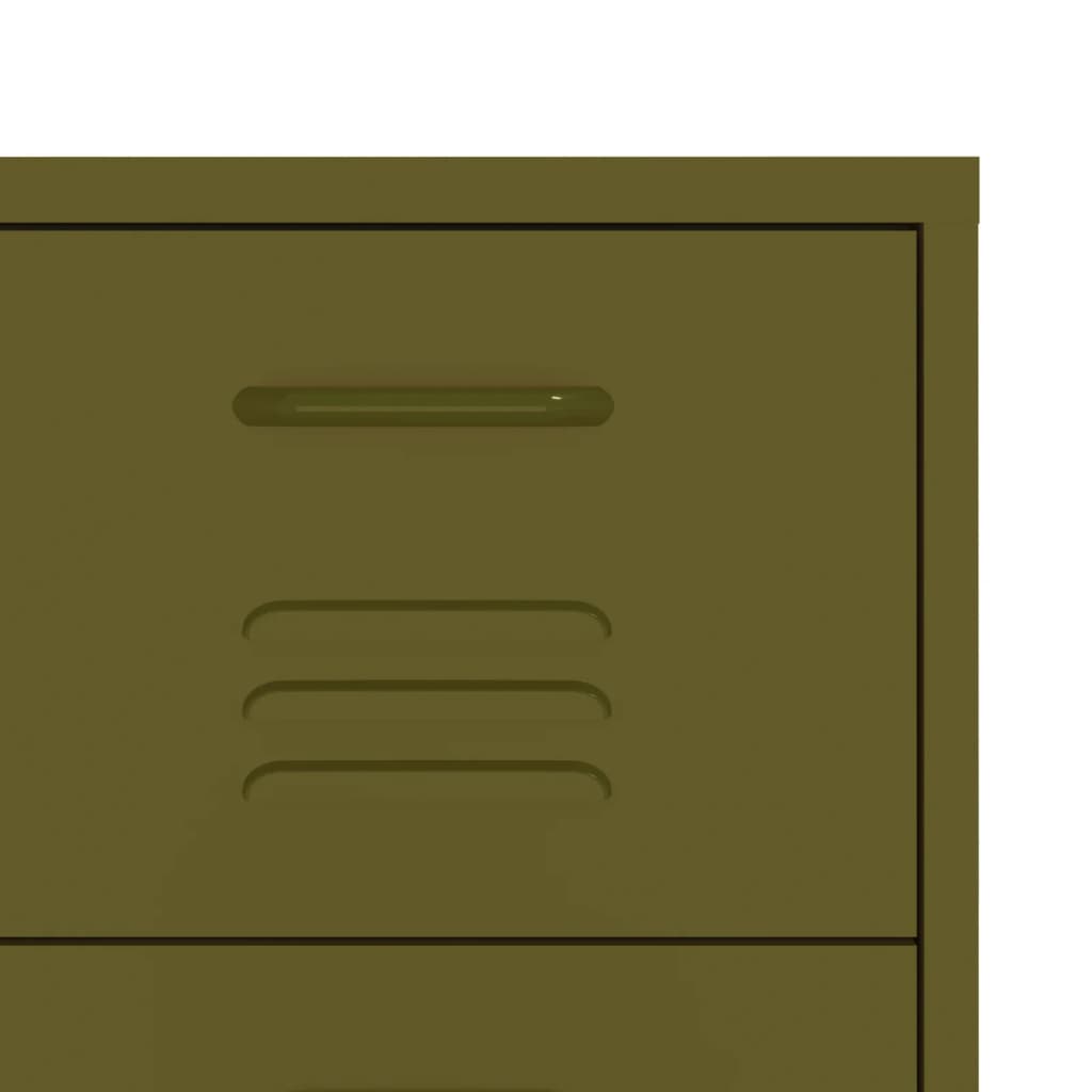 Armoire à tiroirs Vert olive 80x35x101,5 cm Acier - XIOS