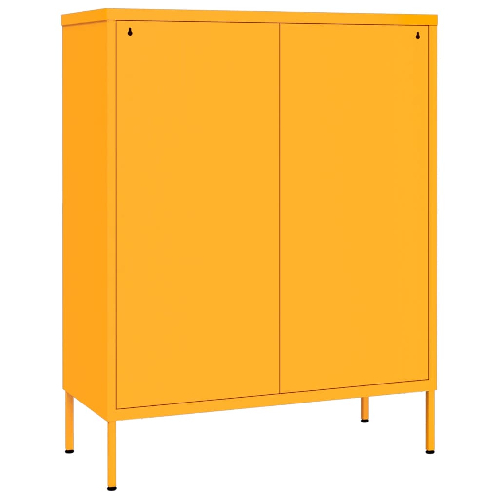 Armoire à tiroirs Jaune moutarde 80x35x101,5 cm Acier - XIOS