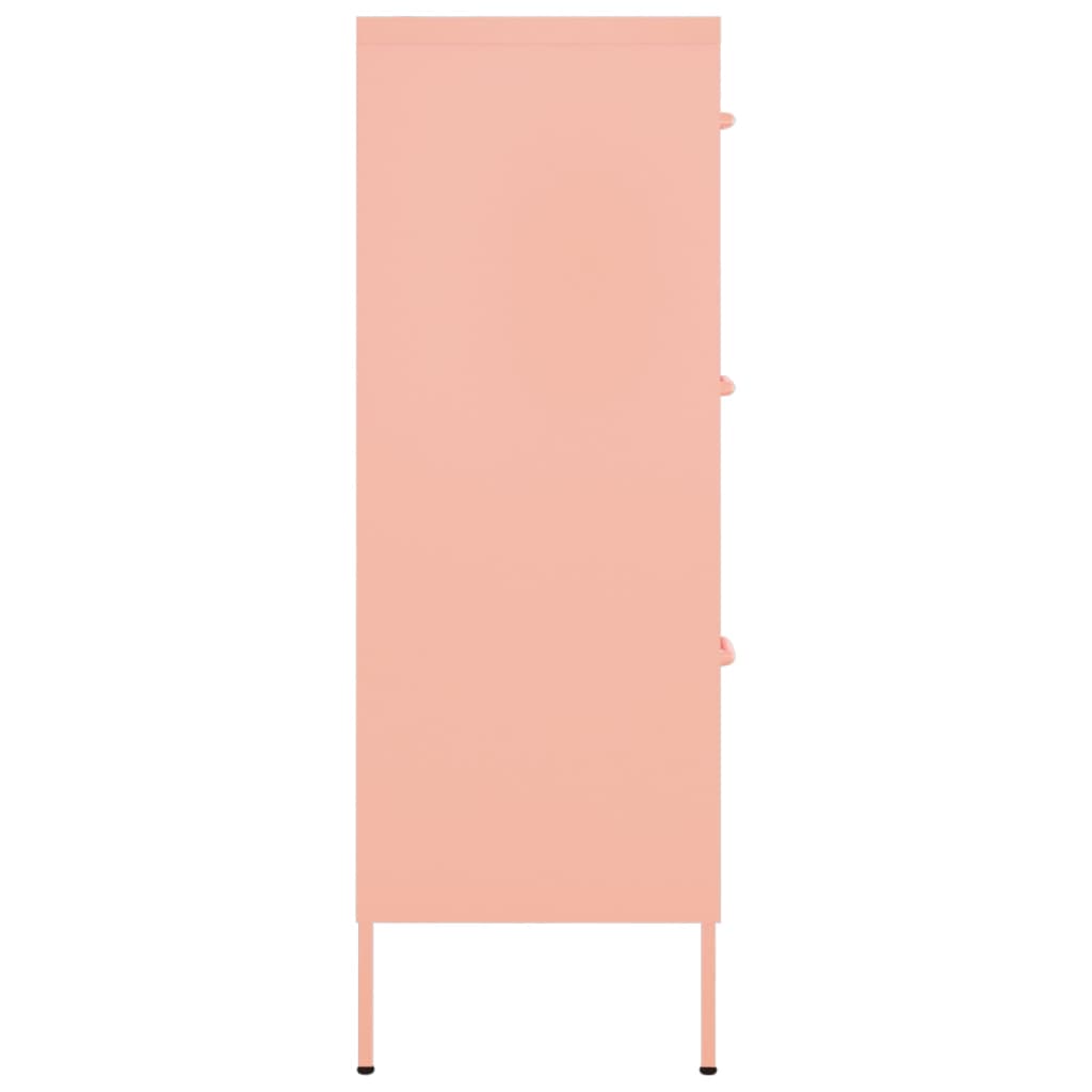 Armoire à tiroirs Rose 80x35x101,5 cm Acier - XIOS