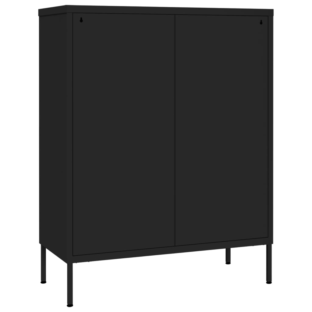 Armoire à tiroirs Noir 80x35x101,5 cm Acier - XIOS