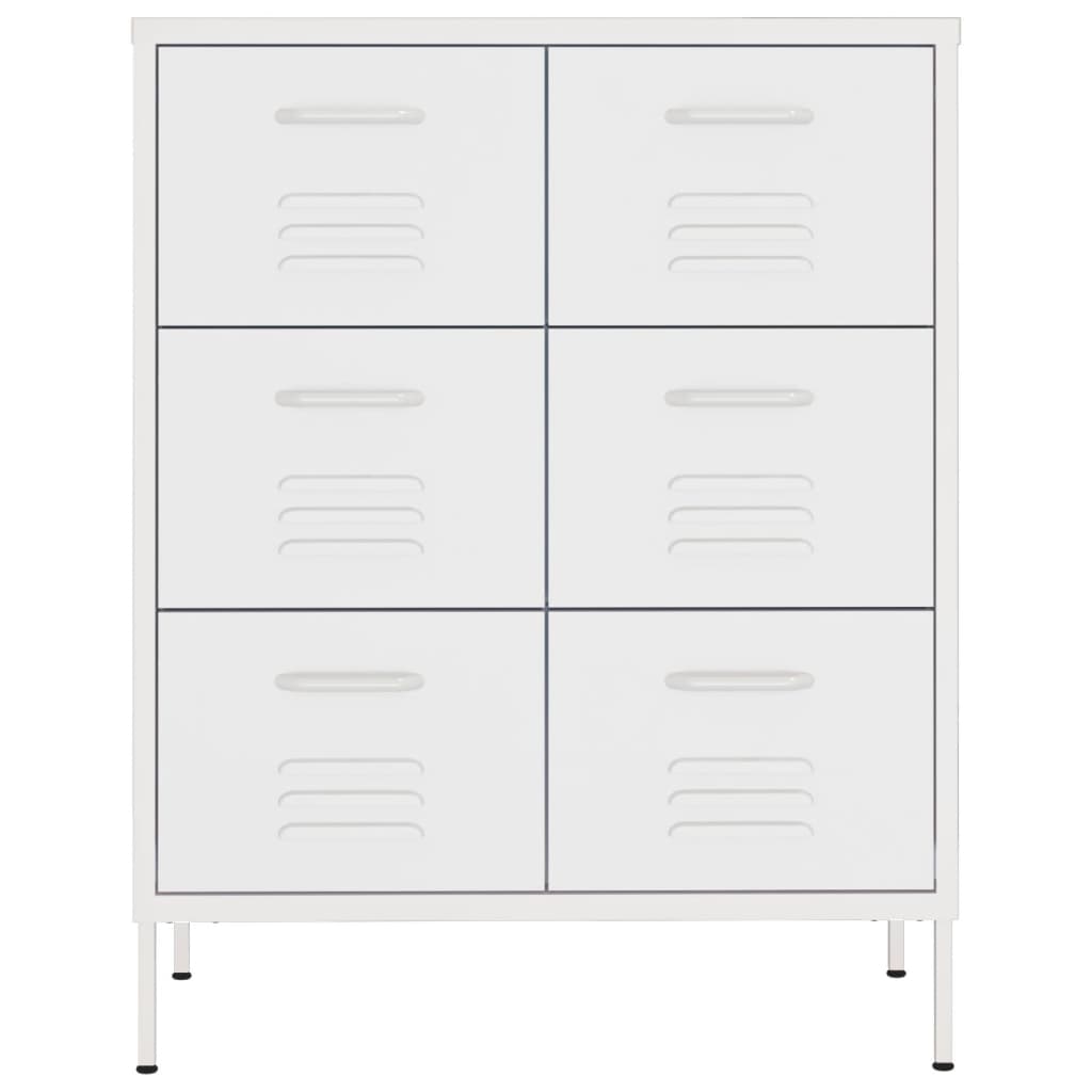 Armoire à tiroirs Blanc 80x35x101,5 cm Acier - XIOS