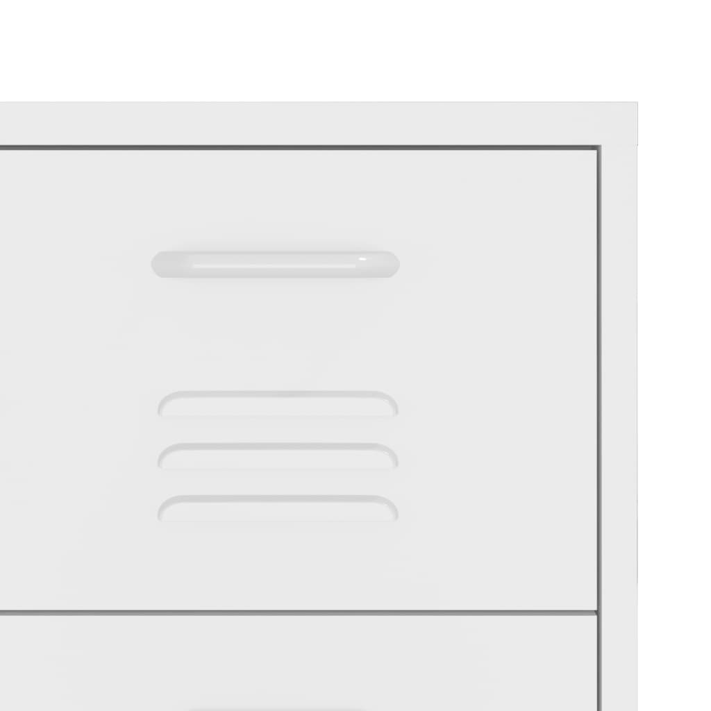 Armoire à tiroirs Blanc 80x35x101,5 cm Acier - XIOS