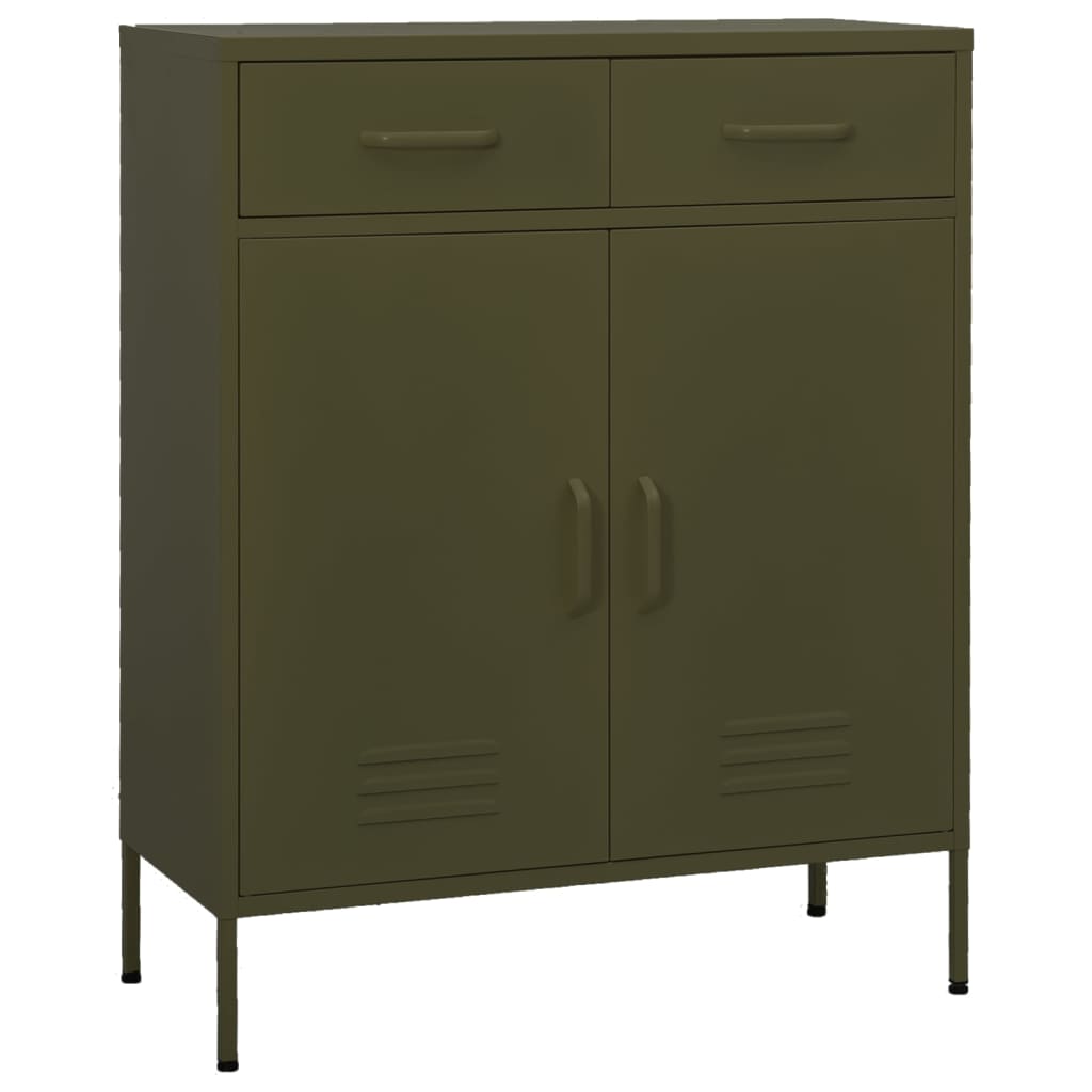 Armoire de rangement Vert olive 80x35x101,5 cm Acier - XIOS