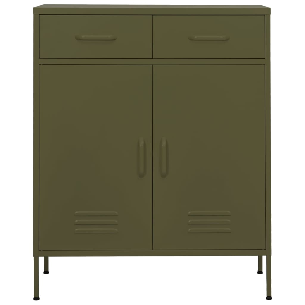 Armoire de rangement Vert olive 80x35x101,5 cm Acier - XIOS