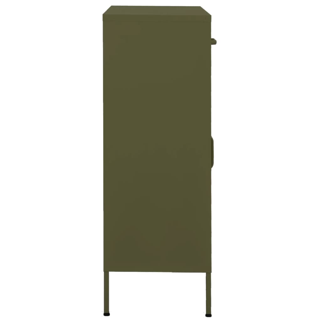 Armoire de rangement Vert olive 80x35x101,5 cm Acier - XIOS
