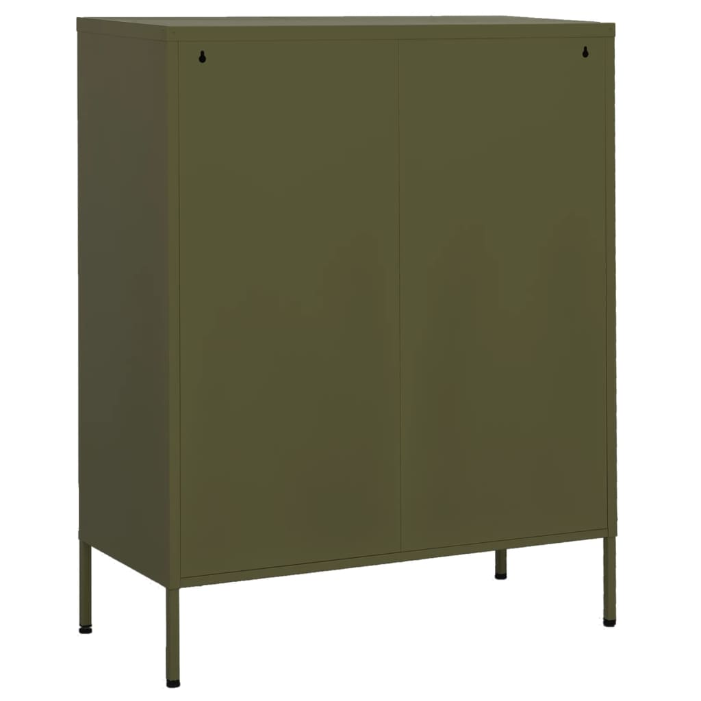 Armoire de rangement Vert olive 80x35x101,5 cm Acier - XIOS