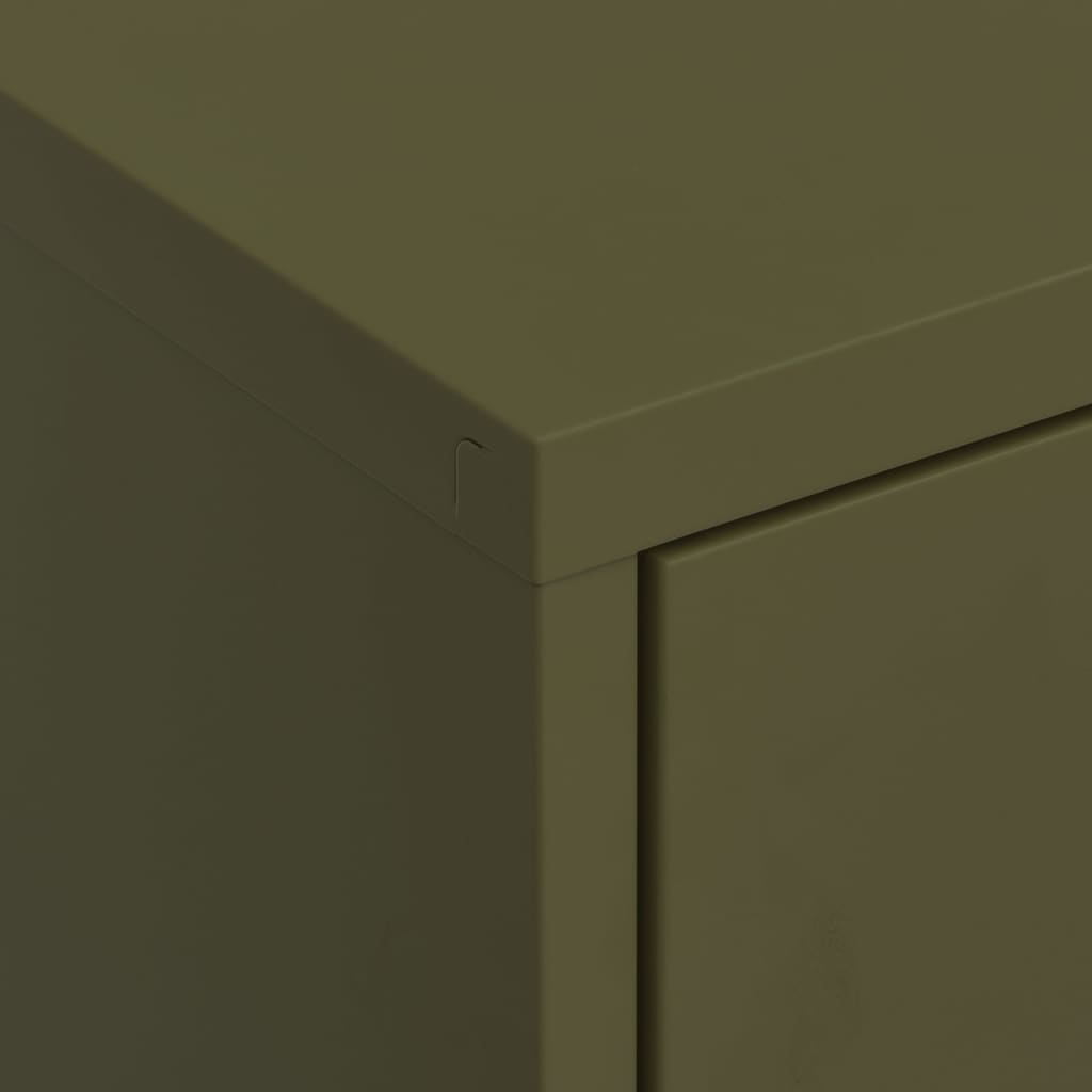 Armoire de rangement Vert olive 80x35x101,5 cm Acier - XIOS