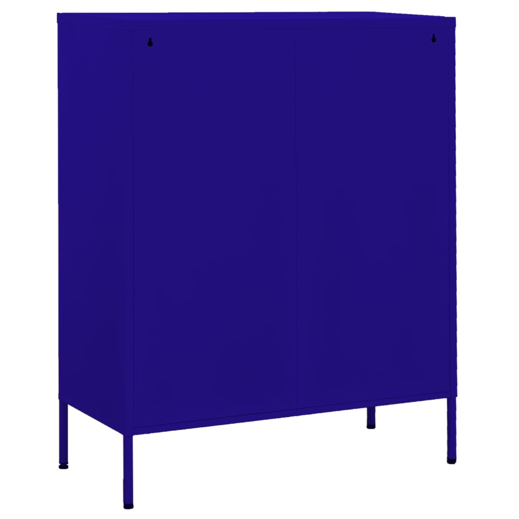 Armoire de rangement Bleu marine 80x35x101,5 cm Acier - XIOS