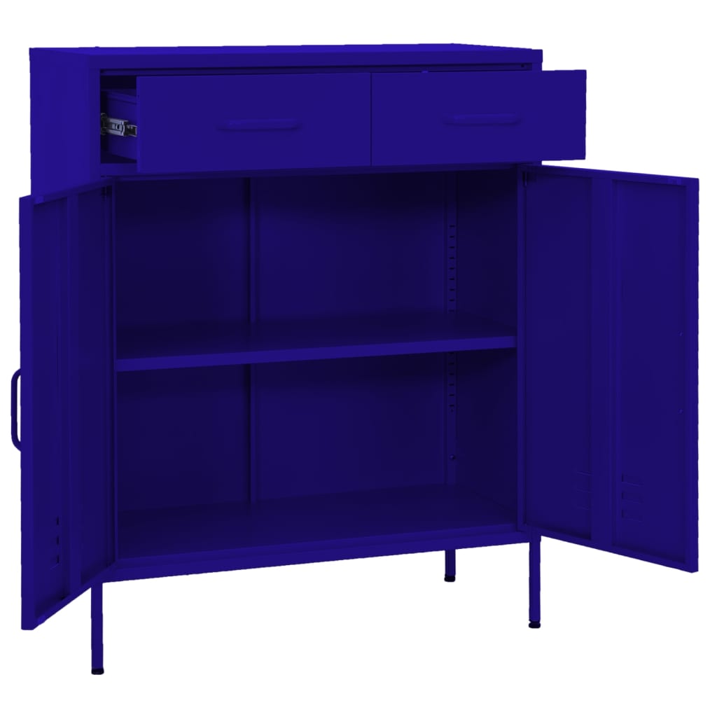 Armoire de rangement Bleu marine 80x35x101,5 cm Acier - XIOS