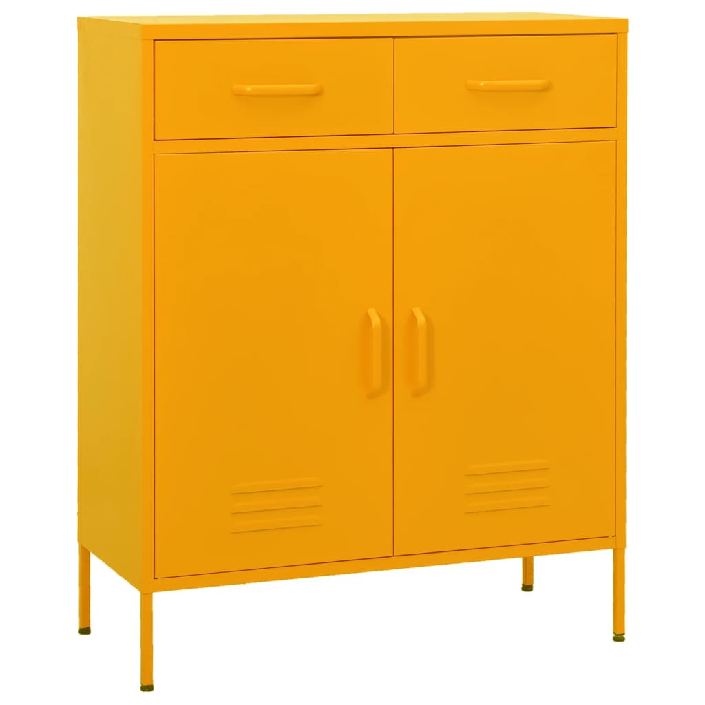 Armoire de rangement Jaune moutarde 80x35x101,5 cm Acier - XIOS