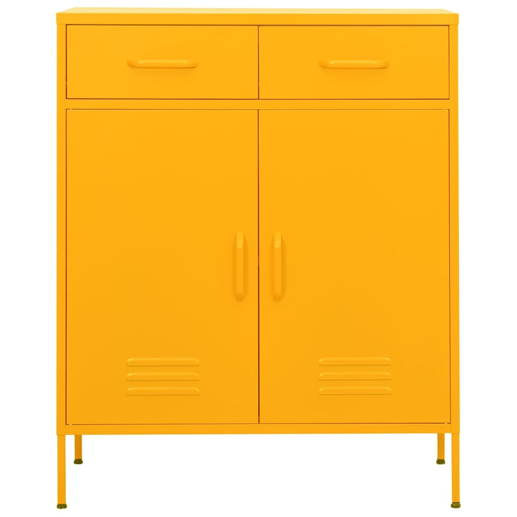 Armoire de rangement Jaune moutarde 80x35x101,5 cm Acier - XIOS