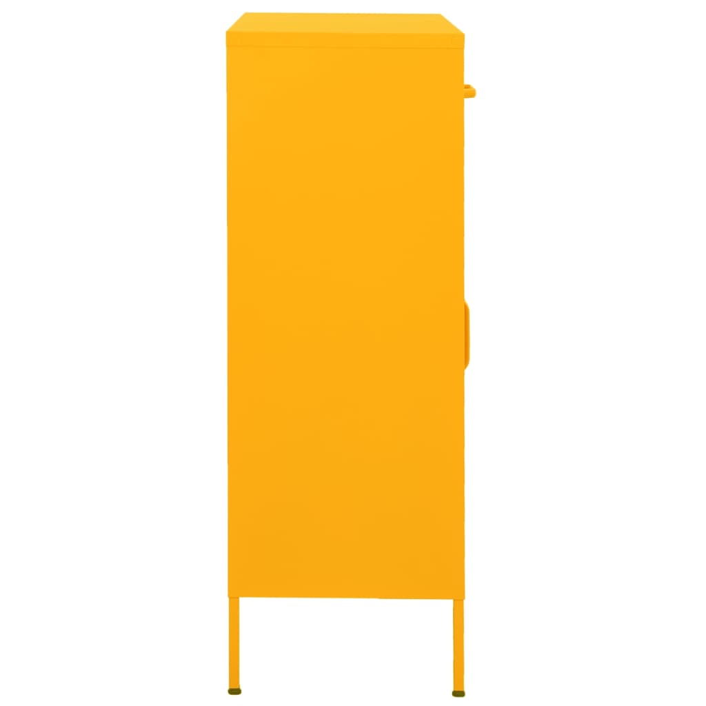Armoire de rangement Jaune moutarde 80x35x101,5 cm Acier - XIOS
