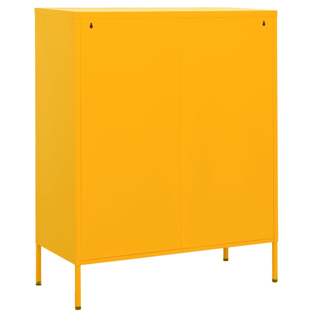 Armoire de rangement Jaune moutarde 80x35x101,5 cm Acier - XIOS
