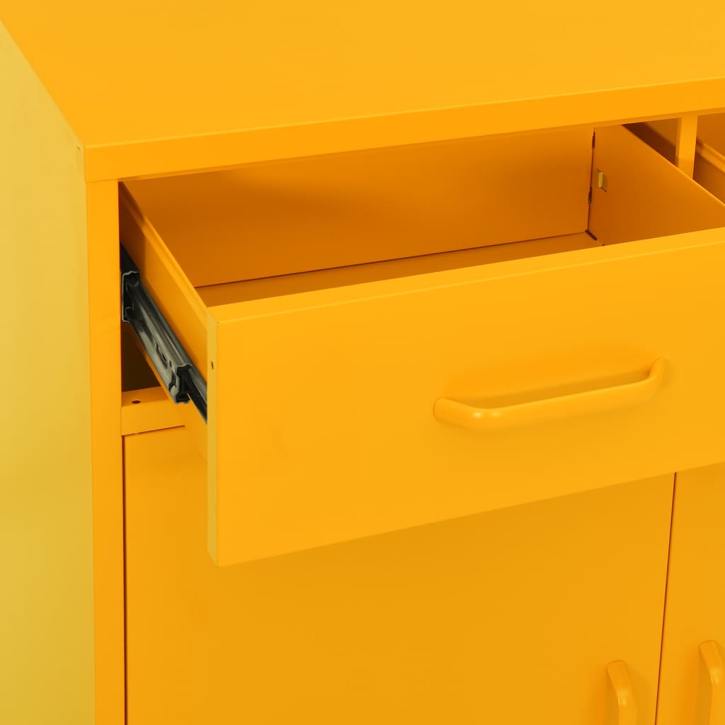 Armoire de rangement Jaune moutarde 80x35x101,5 cm Acier - XIOS