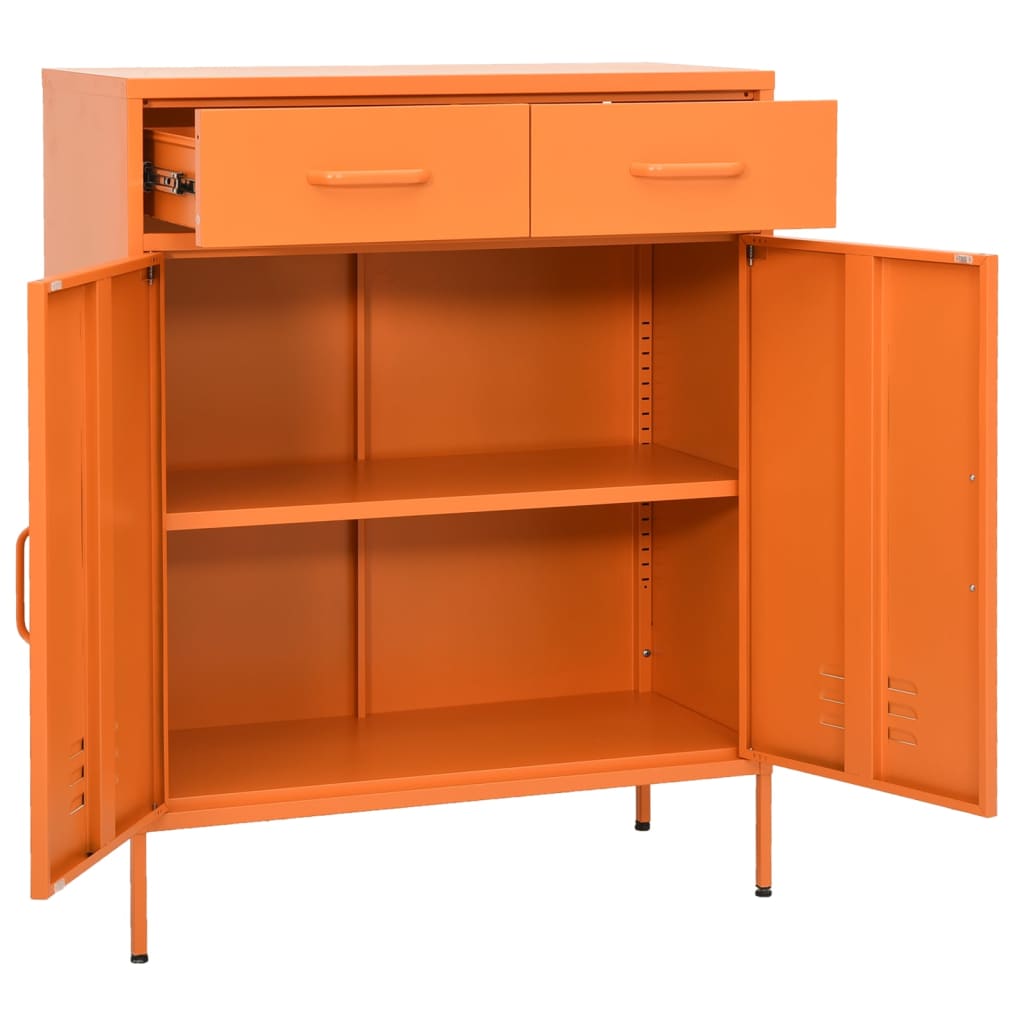 Armoire de rangement Orange 80x35x101,5 cm Acier - XIOS
